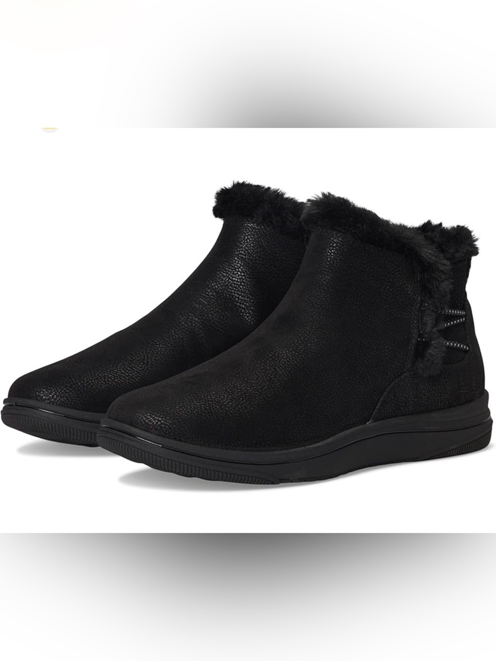 Clarks Cloudsteppers Size 91/2 Women’s 
Black Breeze Fur Ankle Boots. New